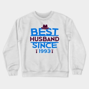 'Best Husband Since 1993' Sweet Wedding Anniversary Gift Crewneck Sweatshirt